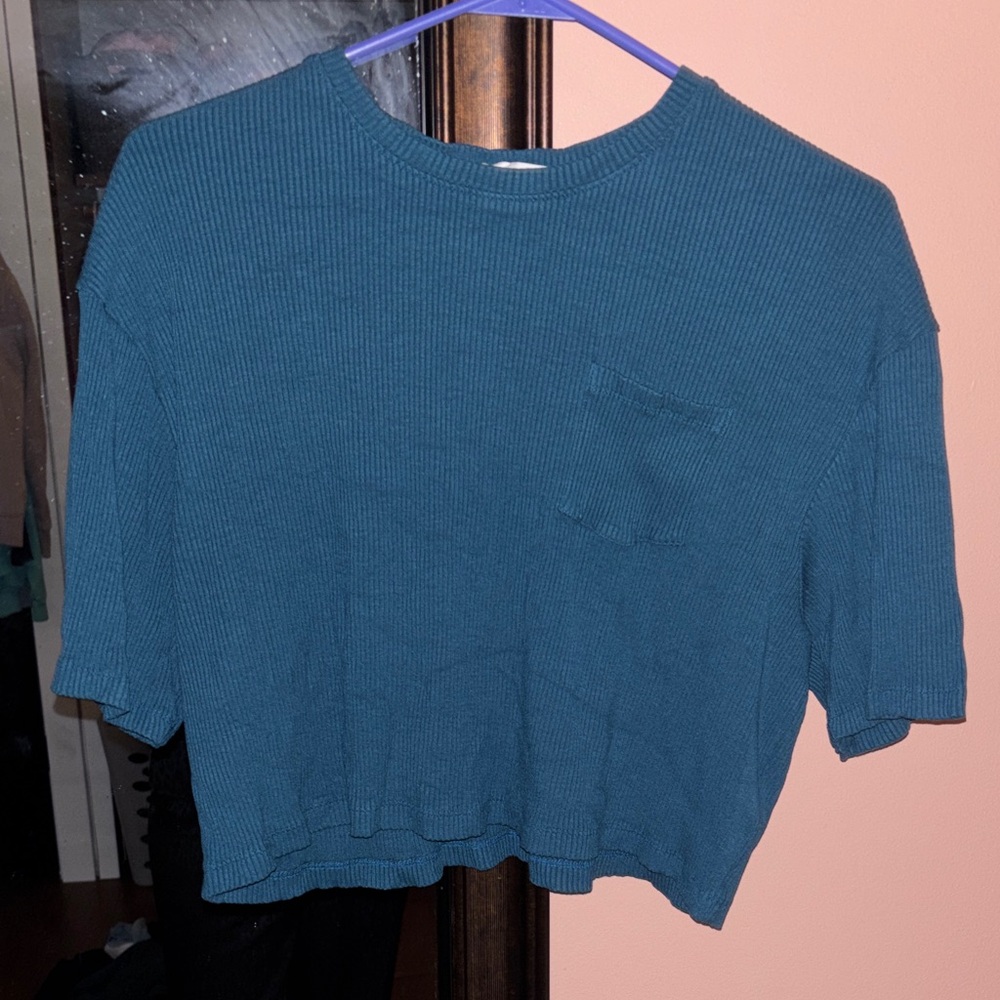 Double Zero Teal Crop Top